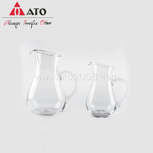 Clear Glass Pitcher Decanter With Decal